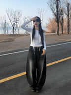 【🖤Heaven Patch Wide Jeans】 