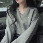 【🌷New Spring Arrivals】Label V-Neck Knit 