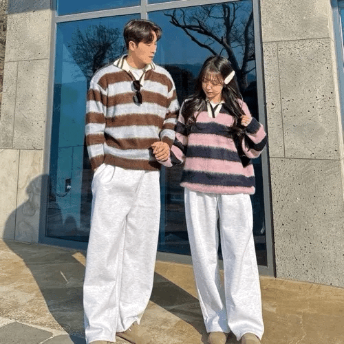 【🎅🏻情侶裝】Stripe Rugby Knitwear