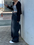 【Y2K Vibe】Cool Wide Jeans