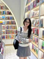 Preppy style pleated skirt and pants