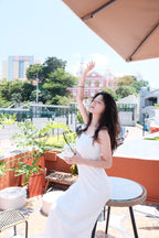 Ruffled camisole maxi dress