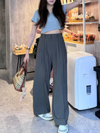 Straight-leg dress pants with a good drape, size 2.0 (can be shortened). 