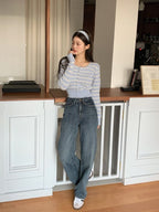 【🩶Spring/Summer Must-Have】Wide Fit Washed Jeans