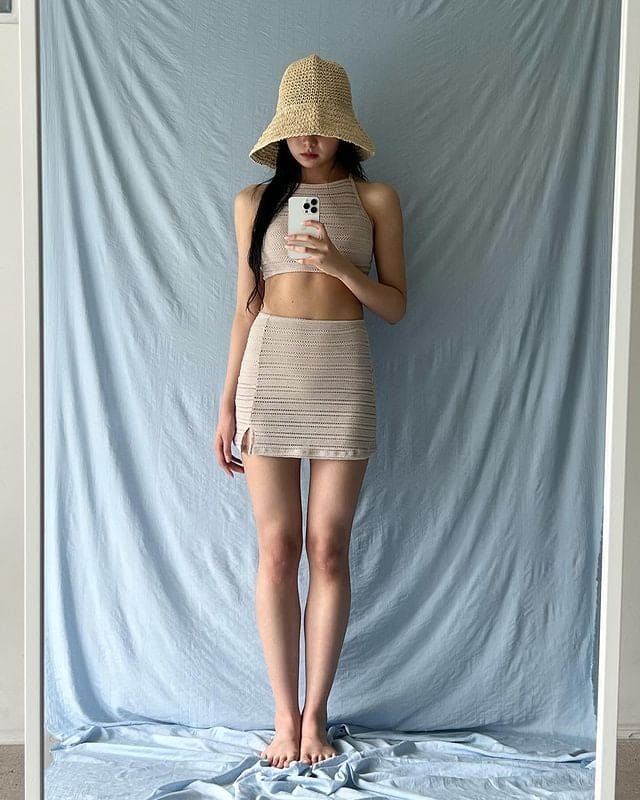 【Elegant and Sweet】Crochet Skirt Bikini 