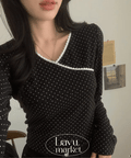 Lovelia Dot Lace Wrap Tee