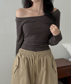 【💗for SNS】Moon Stripe Tee 