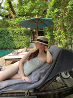 [Shop owner's personal favorite!] Halter Stripe Monokini 