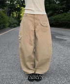 【彎刀神褲】Pocket Detail Cotton Pants