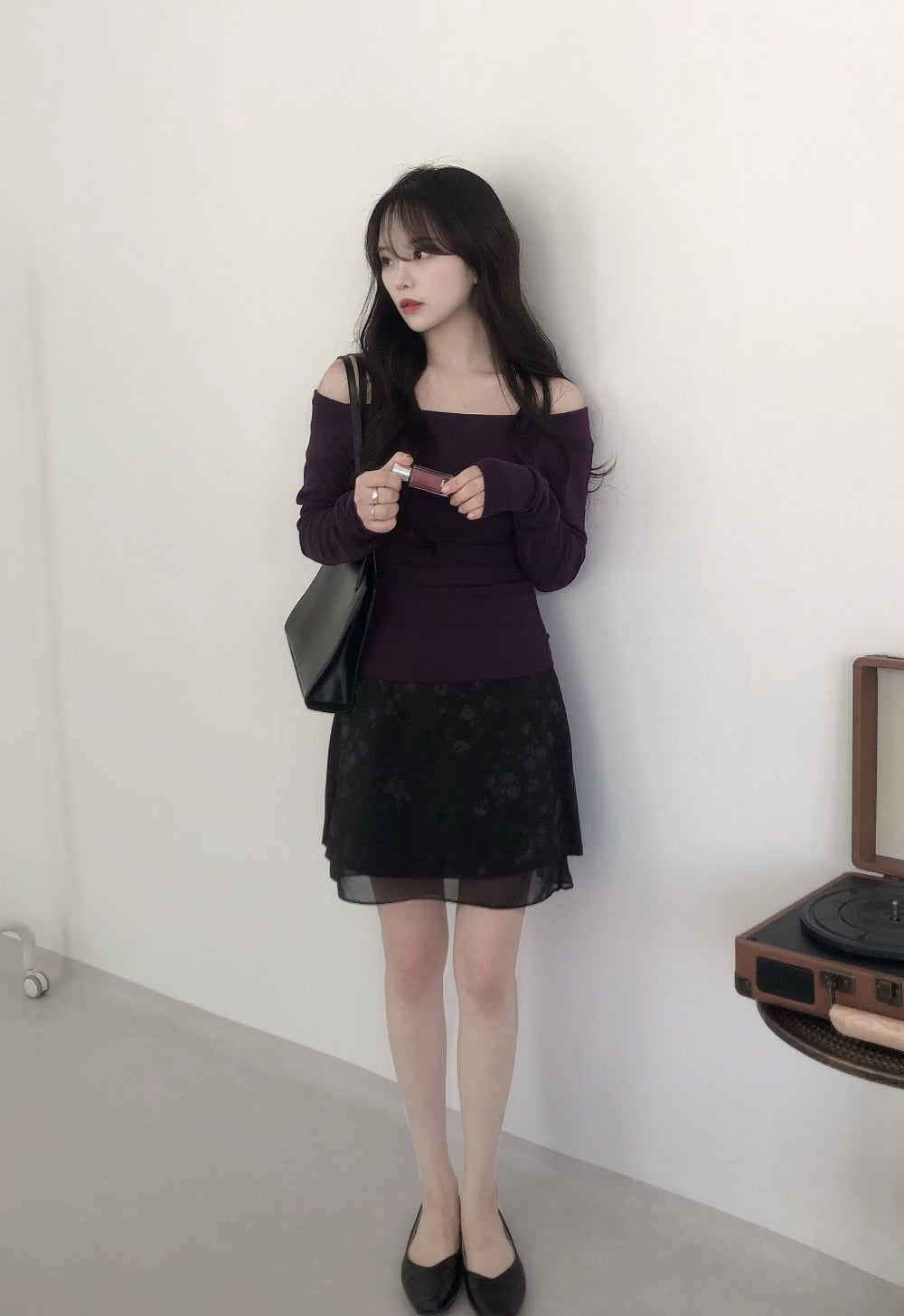 [Easy to Wear] Basic Off Shoulder Top 