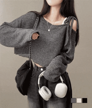 【🍂New products for autumn and winter】Rubid Flared Crop Knitwear 