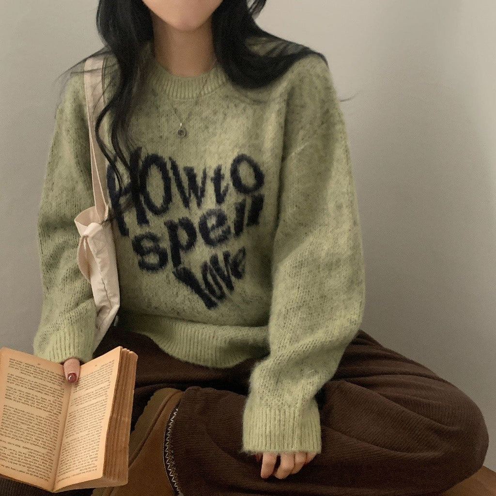 【Soft and Thick】How To Spell Love Knit 