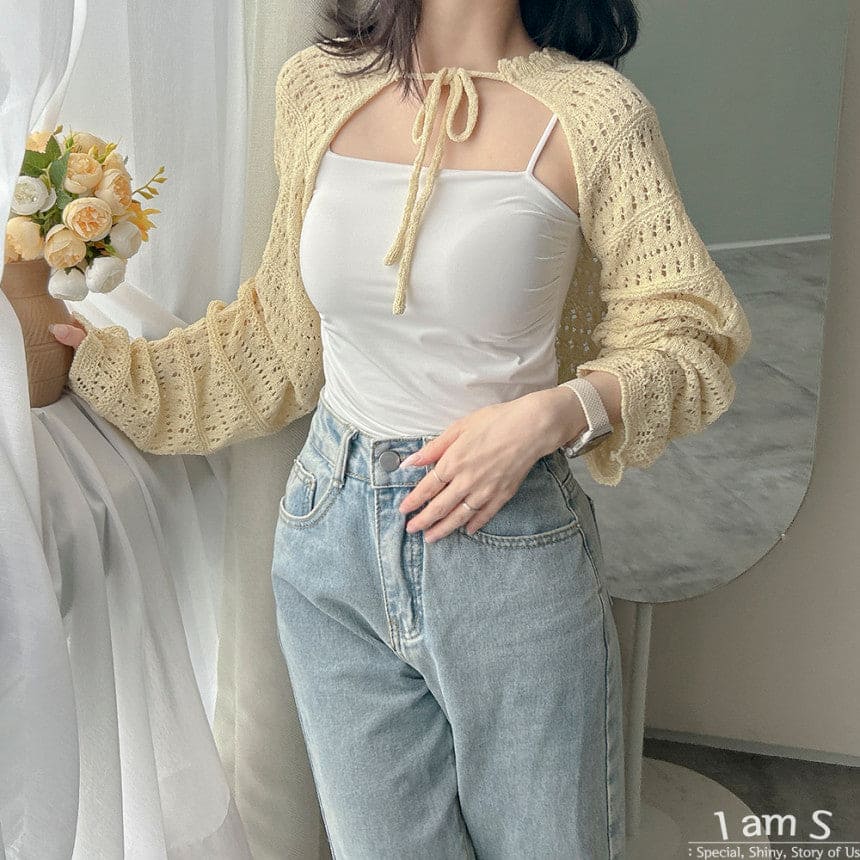 【🥨A Timeless Classic】Jelly Wave Knit Bolero 