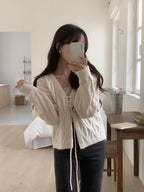 Palette Eyelet Ribbon Cardigan