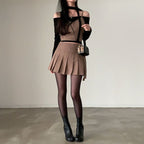 [Savage] Corset + Pleated Skirt Set