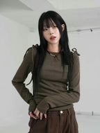 【🤎y2k vibe】Layered Top Set 