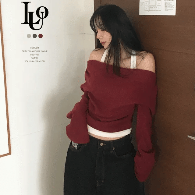 【溫暖疊穿】Halter Brushed Top