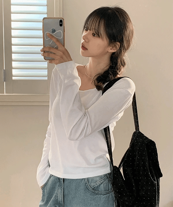 Cotton Basic Long Sleeve Tee 