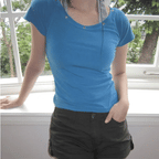 Ricle Eyelet Raglan Halter Tee