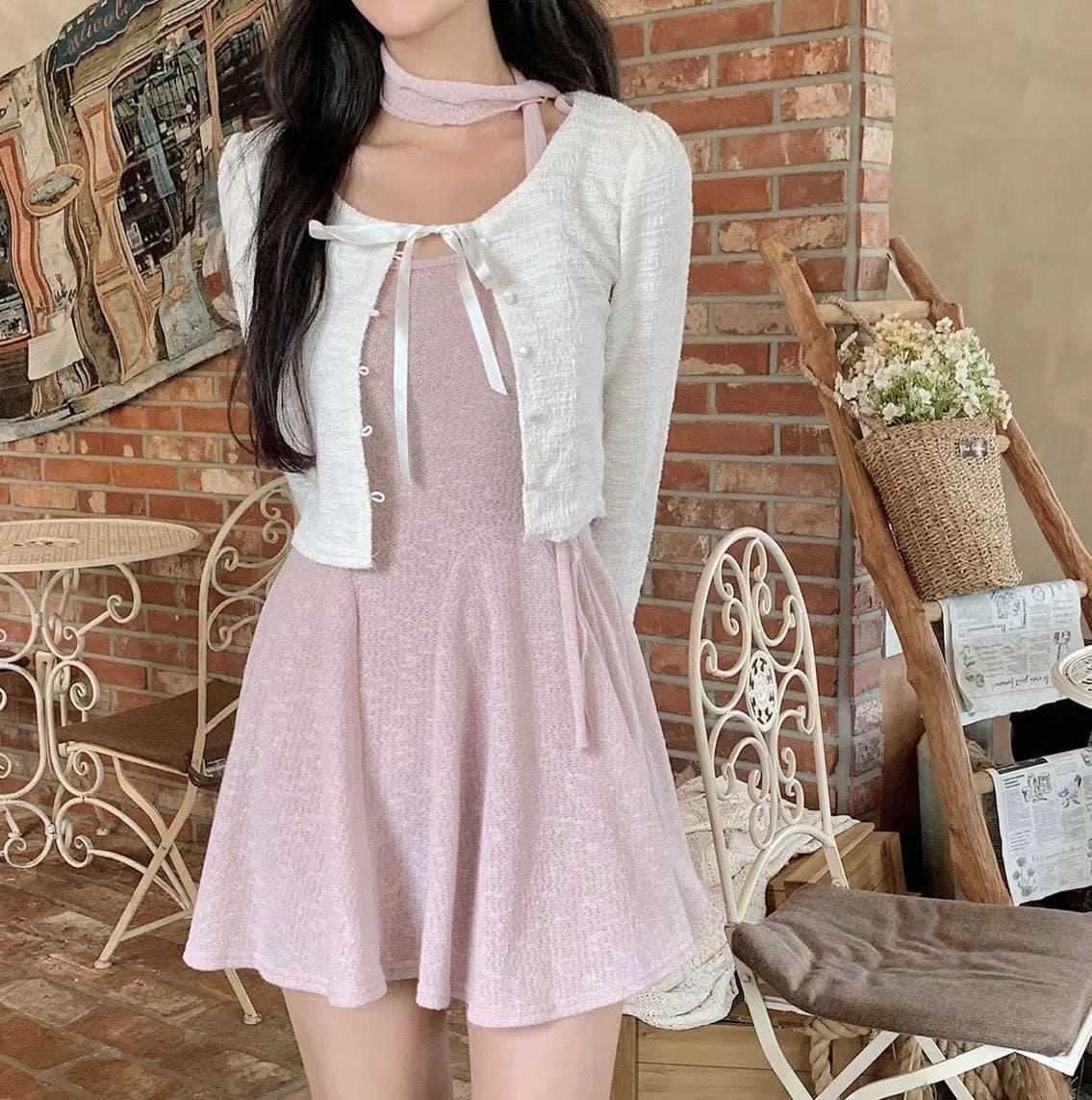【🤍Elegant and Stylish】Fairy Ribbon Cardigan 