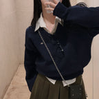 【🌷New Spring Arrivals】Label V-Neck Knit 