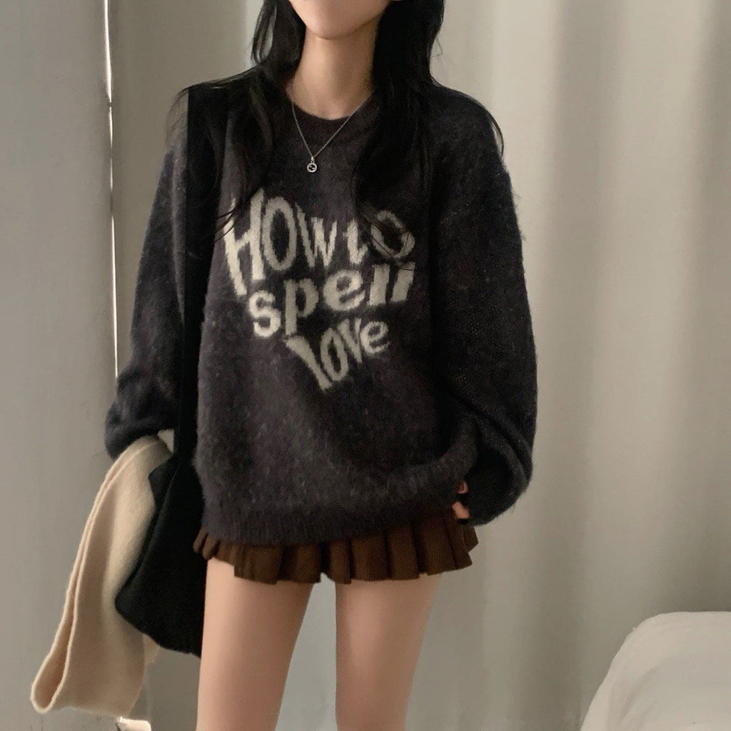 【Soft and Thick】How To Spell Love Knit 