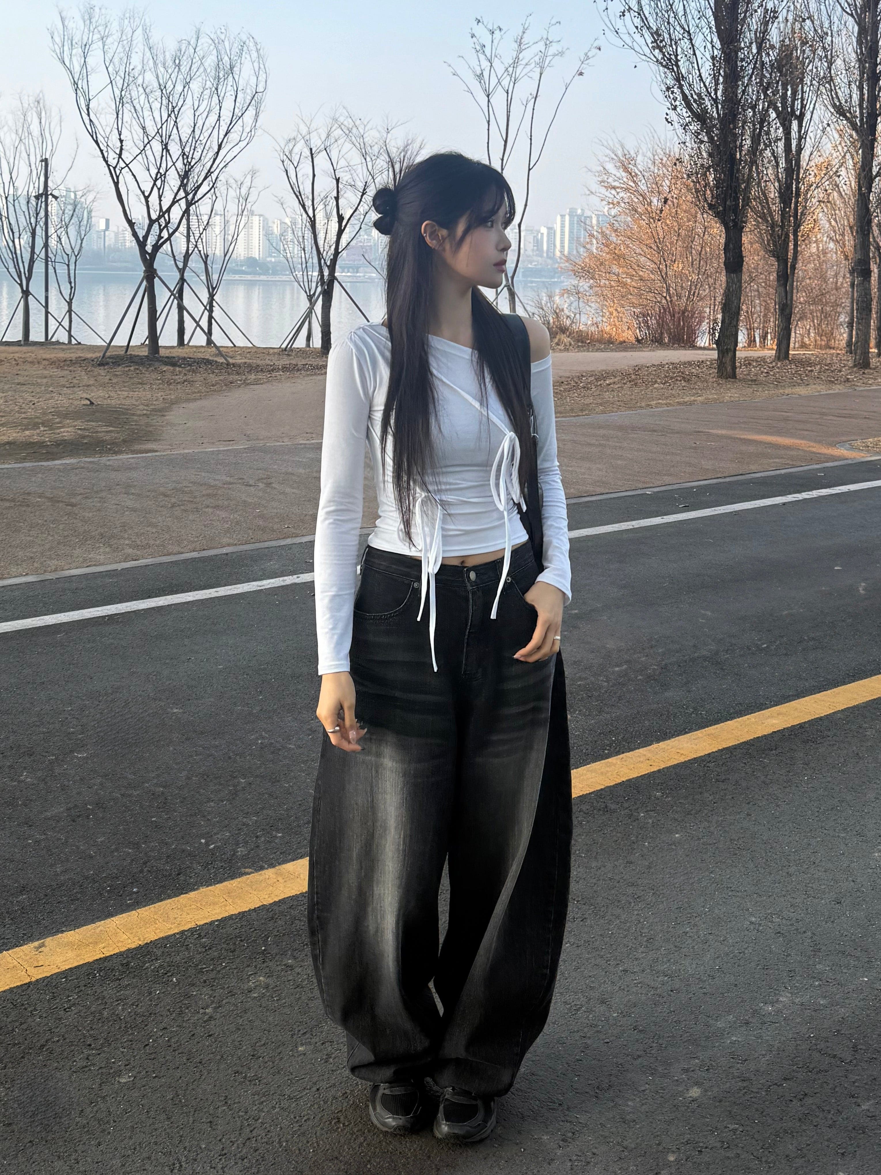 【🖤Heaven Patch Wide Jeans】 