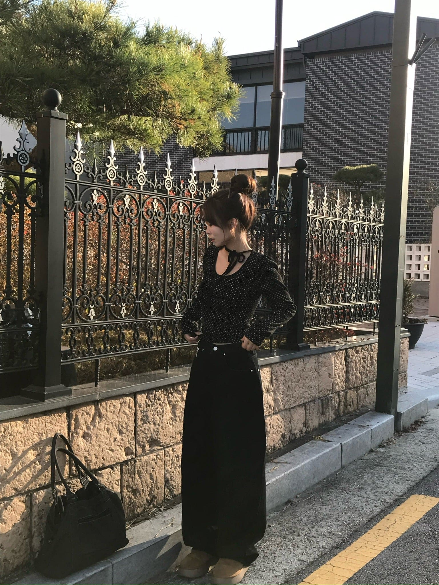 【🖤Sweet and Cool Touch】Dot Choker Top 