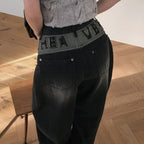 【🖤Heaven Patch Wide Jeans】 