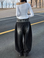 【🖤Heaven Patch Wide Jeans】 