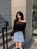 【y2k vibe】Unbalanced Loose Fit Knitwear 