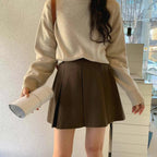 Thick pleated skirt for autumn and winter