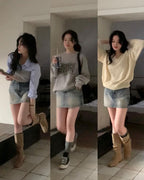 [Korean Hot Item!] Washing Denim Mini Skirt 