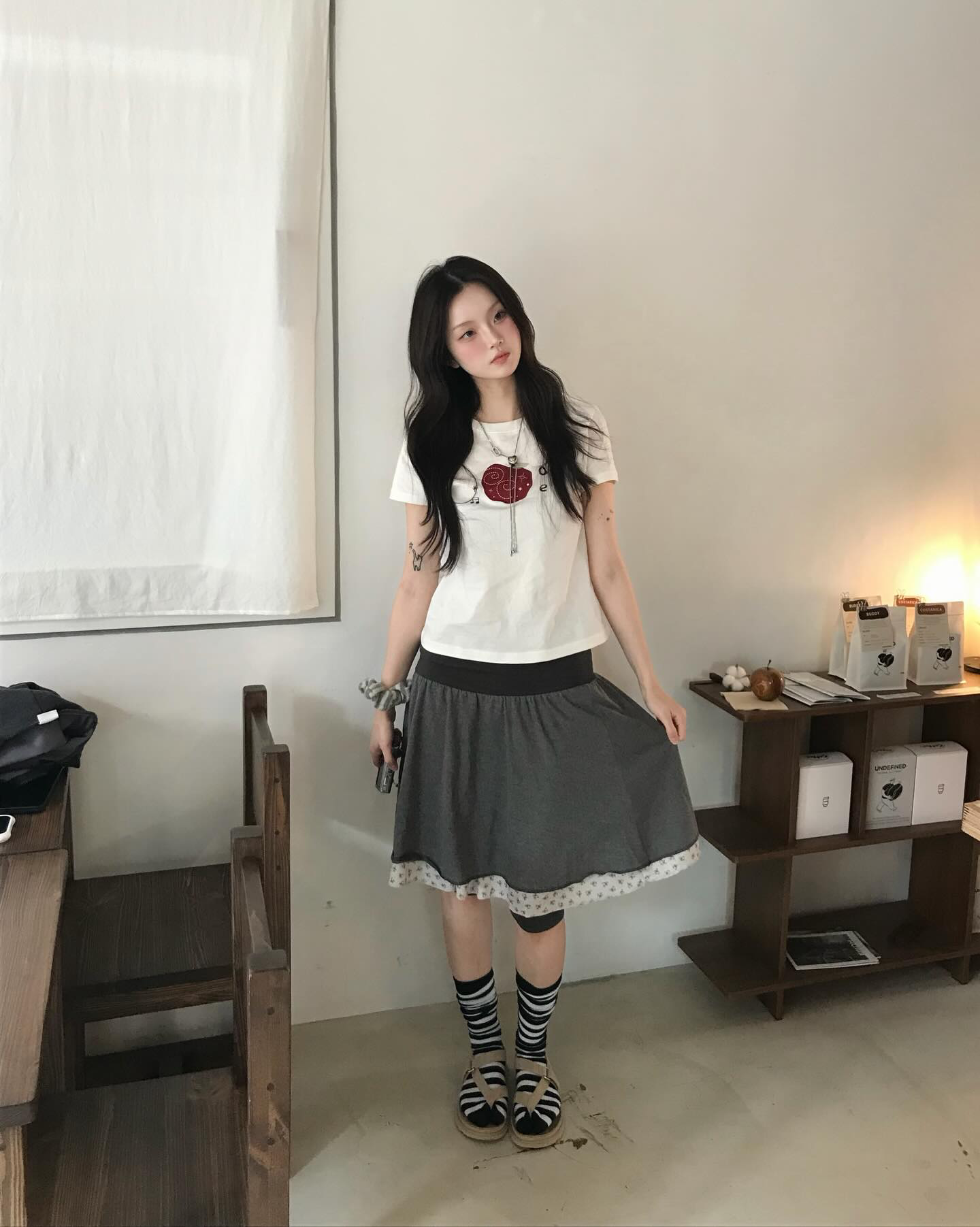 aeae - LAYERED SKIRT