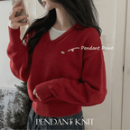 【🌷New Spring Arrivals】Label V-Neck Knit 