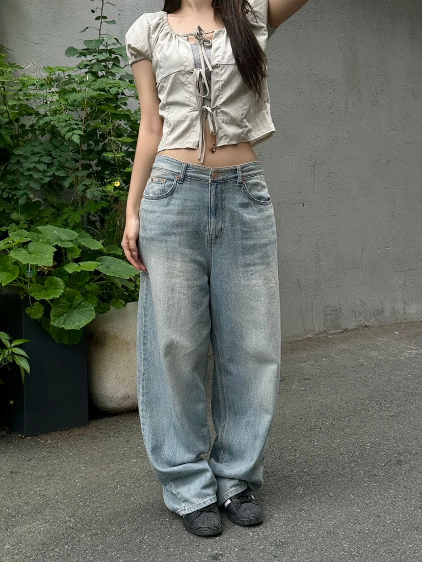 【Summer Fabric】Dear Wide Jeans