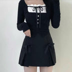 【🖤Trending Y2K】Ribbon Slit Top