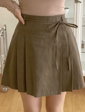 【🍁Autumnal Feelings】Ribbon Mini Skirt 