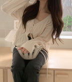 Palette Eyelet Ribbon Cardigan