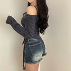 【🍂y2k autumn】Unbalanced Charm Knit 