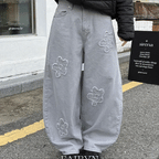 [God Pants Series] Flower Jeans 