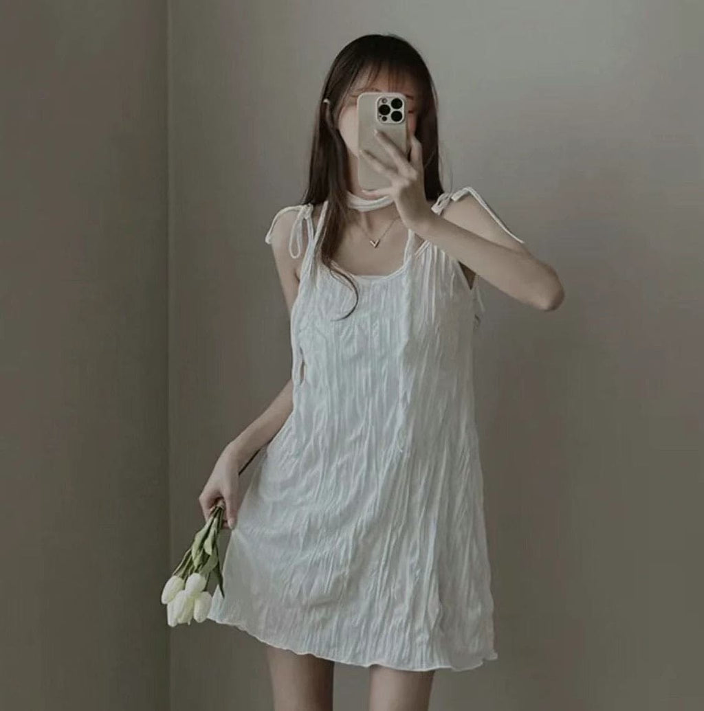 【Sweet and Girlish】Ruffled Dress Set