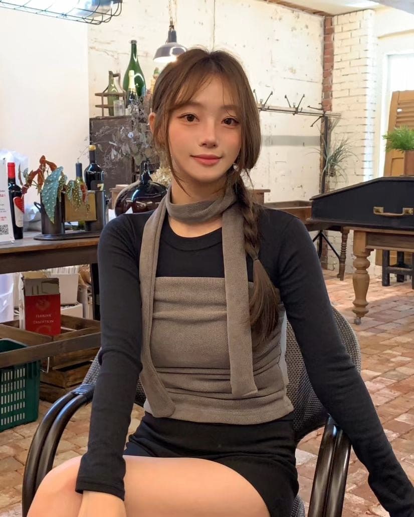 【y2k vibe】Serenity Scarf Top Set