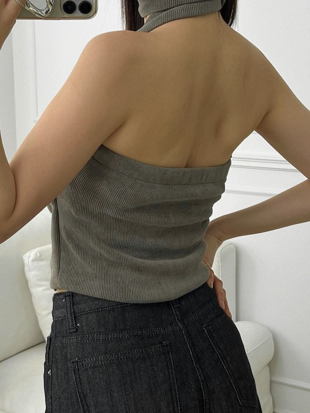 【y2k vibe】Serenity Scarf Top Set