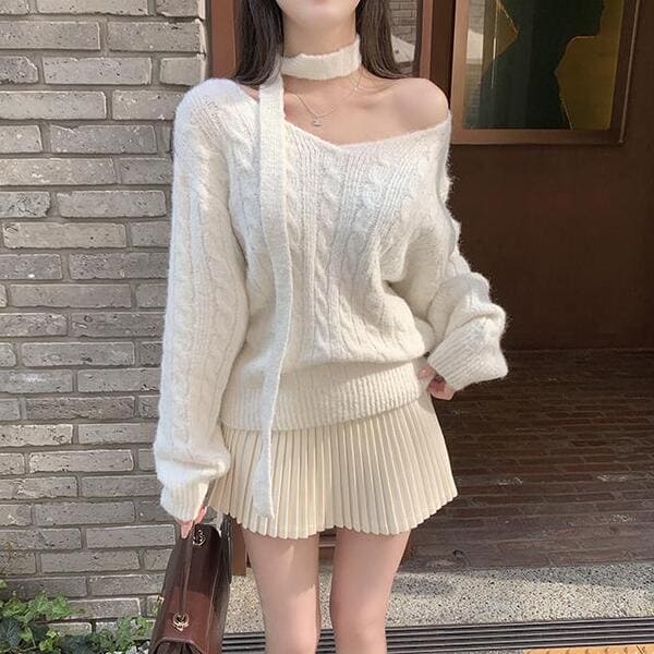 【🧨Chinese New Year Greetings】Twisted Choker Knit 