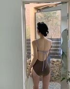 【🤎Simple and Beginner's Guide】Ribbon Back Monokini 