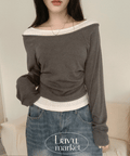 펀칭레이어드긴팔T