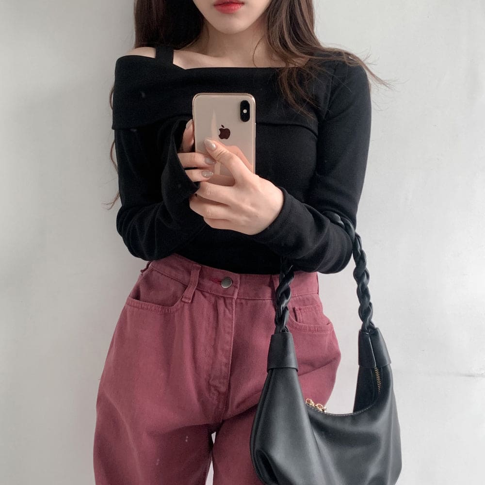 Opening Half Off Shoulder Top