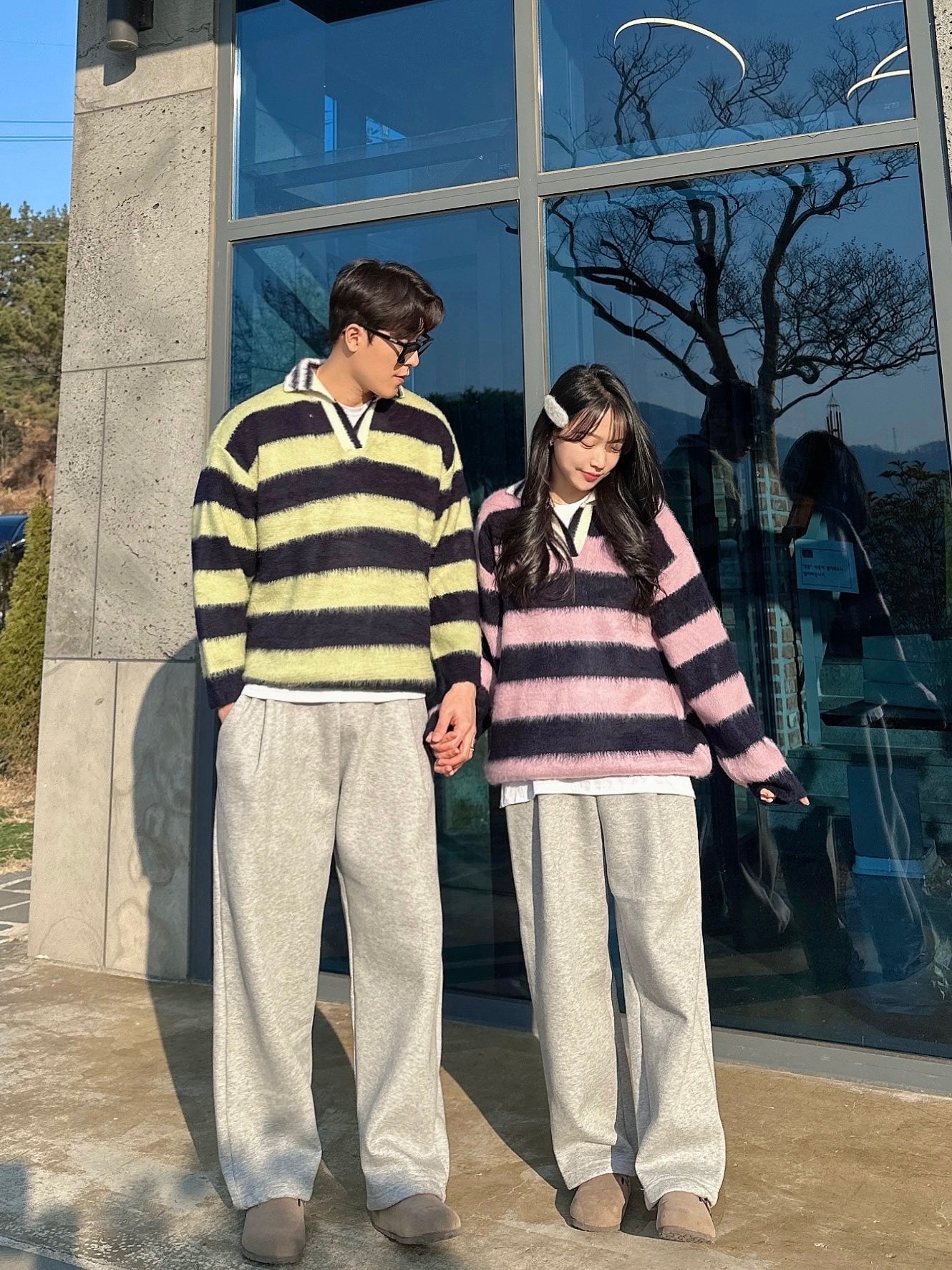 【🎅🏻情侶裝】Stripe Rugby Knitwear
