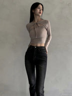 【🩶Korean Style Sexy】Ribbon Top 